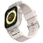 Mecha Stripe Texture Silicone Watch Band, For Apple Watch 46mm / 49mm / 45mm / 44mm