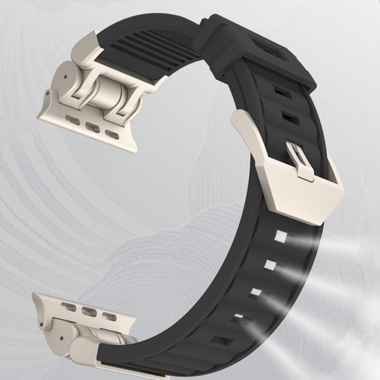 Mecha Stripe Texture Silicone Watch Band, For Apple Watch 46mm / 49mm / 45mm / 44mm