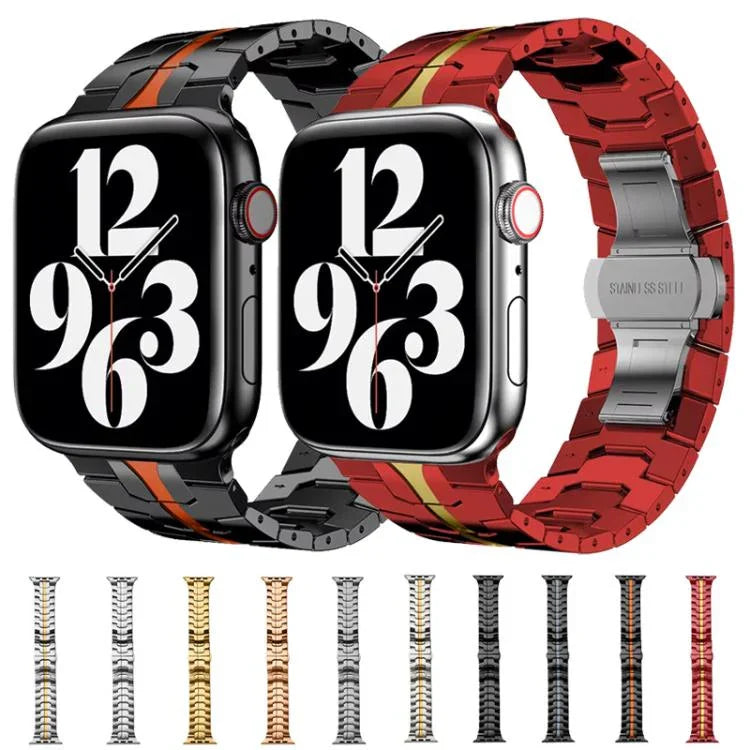Pulseira de Relógio em Aço Inoxidável com Fecho Borboleta xDfind, Para Apple Watch 42 / 44 / 45 / 46 / 49mm, Para Apple Watch 38 / 40 / 41 / S10 42mm