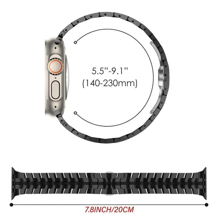 Pulseira de Relógio em Aço Inoxidável com Fecho Borboleta xDfind, Para Apple Watch 42 / 44 / 45 / 46 / 49mm, Para Apple Watch 38 / 40 / 41 / S10 42mm