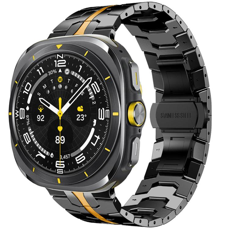 Correia de Relógio em Aço Inoxidável com Fivela Borboleta xDfind, Para Samsung Galaxy Watch Ultra / Ultra 2025, Para Samsung Galaxy Watch8 / 8 Classic