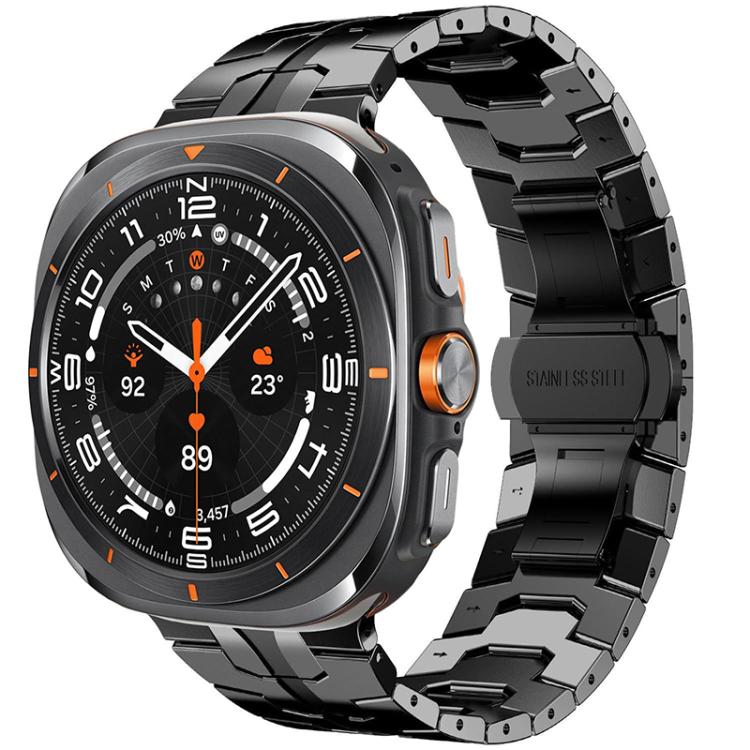 Correia de Relógio em Aço Inoxidável com Fivela Borboleta xDfind, Para Samsung Galaxy Watch Ultra / Ultra 2025, Para Samsung Galaxy Watch8 / 8 Classic