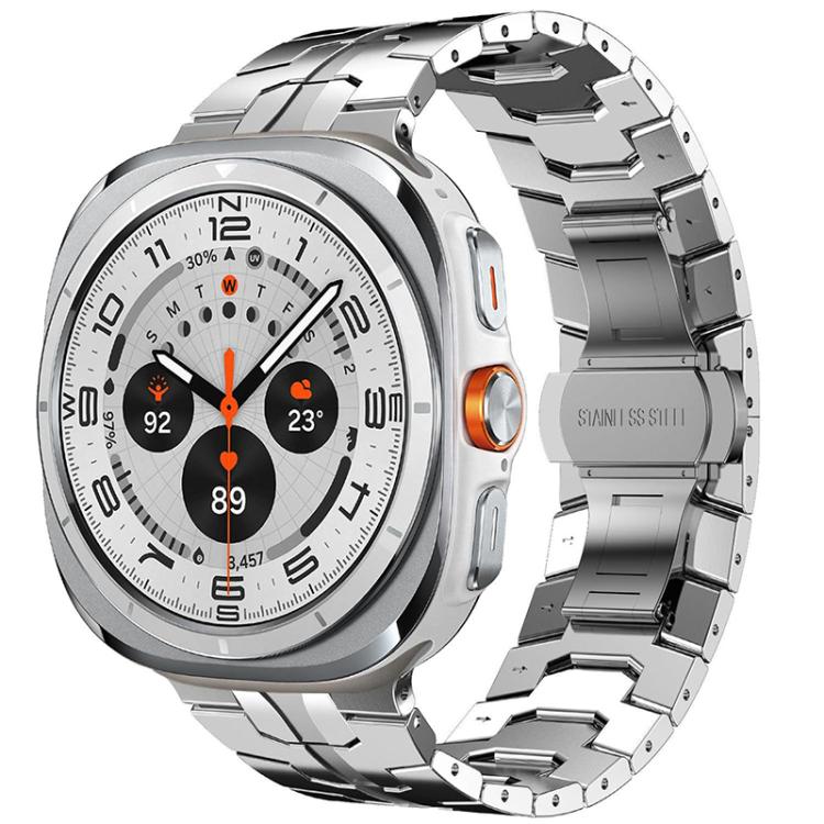 Correia de Relógio em Aço Inoxidável com Fivela Borboleta xDfind, Para Samsung Galaxy Watch Ultra / Ultra 2025, Para Samsung Galaxy Watch8 / 8 Classic