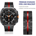Correia de Relógio em Aço Inoxidável com Fivela Borboleta xDfind, Para Samsung Galaxy Watch Ultra / Ultra 2025, Para Samsung Galaxy Watch8 / 8 Classic