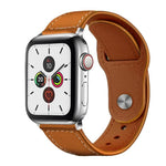 Pulseira de Relógio em Pele Genuína com Fecho de Rebite xDfind, Para Apple Watch 42 / 44 / 45 / 46 / 49mm, Para Apple Watch 38 / 40 / 41 / S10 42mm