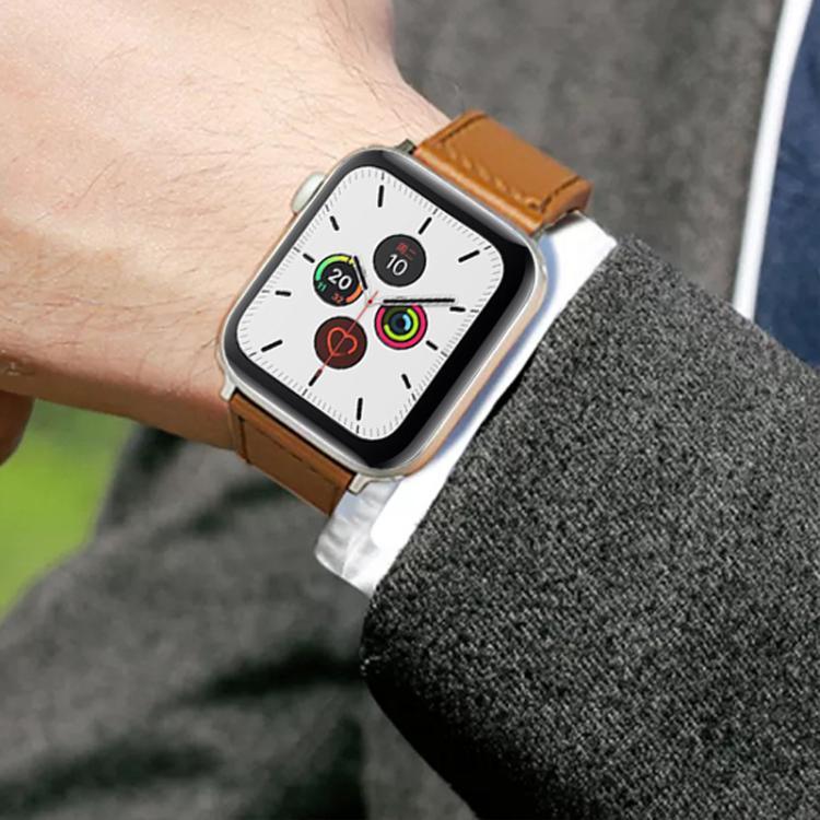Pulseira de Relógio em Pele Genuína com Fecho de Rebite xDfind, Para Apple Watch 42 / 44 / 45 / 46 / 49mm, Para Apple Watch 38 / 40 / 41 / S10 42mm