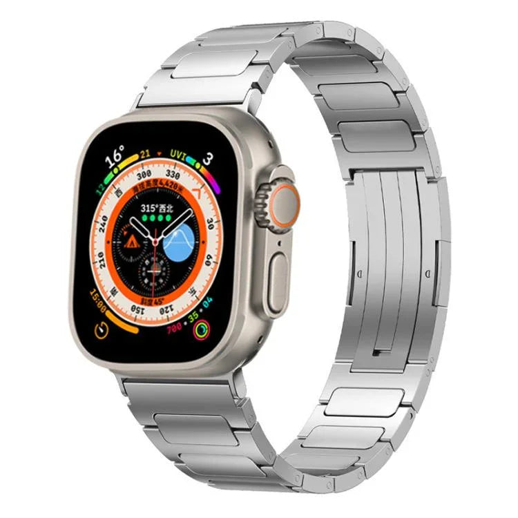 Pulseira de Relógio em Aço Inoxidável com Fecho em Forma de I xDfind, Para Apple Watch 42 / 44 / 45 / 46 / 49mm