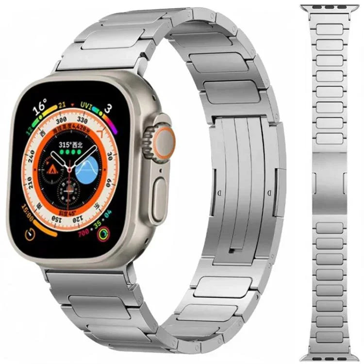 Pulseira de Relógio em Aço Inoxidável com Fecho em Forma de I xDfind, Para Apple Watch 42 / 44 / 45 / 46 / 49mm