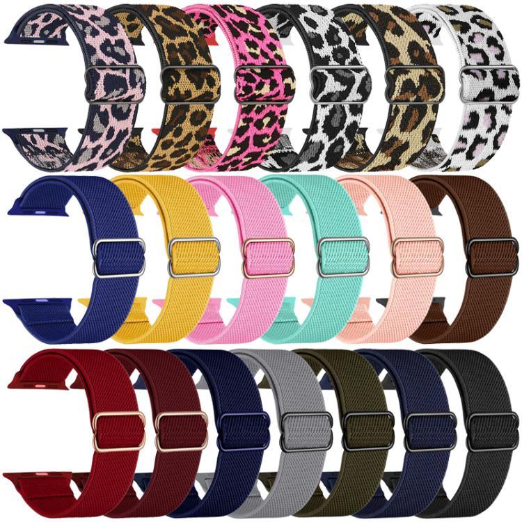 Correia de Relógio em Nylon Elástico com Fivela Deslizante Ajustável xDfind, Para Apple Watch 42 / 44 / 45 / 46 / 49mm, Para Apple Watch 38 / 40 / 41 / S10 42mm
