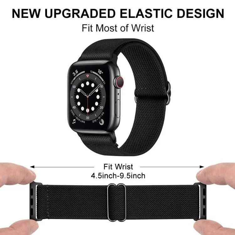 Correia de Relógio em Nylon Elástico com Fivela Deslizante Ajustável xDfind, Para Apple Watch 42 / 44 / 45 / 46 / 49mm, Para Apple Watch 38 / 40 / 41 / S10 42mm