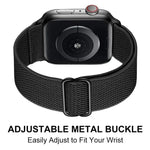 Correia de Relógio em Nylon Elástico com Fivela Deslizante Ajustável xDfind, Para Apple Watch 42 / 44 / 45 / 46 / 49mm, Para Apple Watch 38 / 40 / 41 / S10 42mm