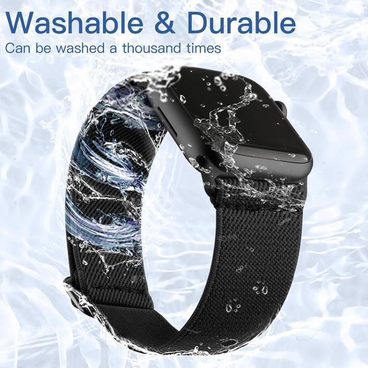 Correia de Relógio em Nylon Elástico com Fivela Deslizante Ajustável xDfind, Para Apple Watch 42 / 44 / 45 / 46 / 49mm, Para Apple Watch 38 / 40 / 41 / S10 42mm