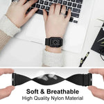 Correia de Relógio em Nylon Elástico com Fivela Deslizante Ajustável xDfind, Para Apple Watch 42 / 44 / 45 / 46 / 49mm, Para Apple Watch 38 / 40 / 41 / S10 42mm