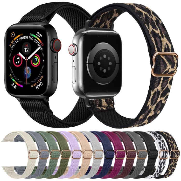 Correia de Relógio em Nylon Elástico com Fivela Escada para Cintura Pequena xDfind, Para Apple Watch 42 / 44 / 45 / 46 / 49mm, Para Apple Watch 38 / 40 / 41 / S10 42mm