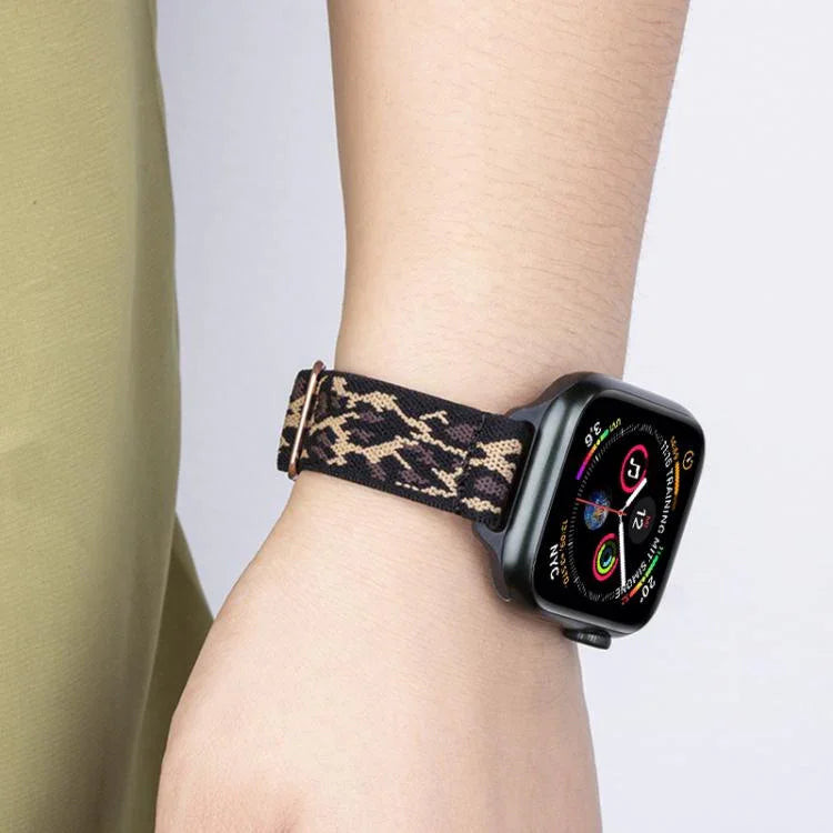 Correia de Relógio em Nylon Elástico com Fivela Escada para Cintura Pequena xDfind, Para Apple Watch 42 / 44 / 45 / 46 / 49mm, Para Apple Watch 38 / 40 / 41 / S10 42mm