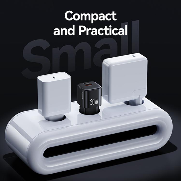 Carregador Rápido Mini USAMS CC263 30W GaN USB-C / Type-C, USB Dual-port, CC263