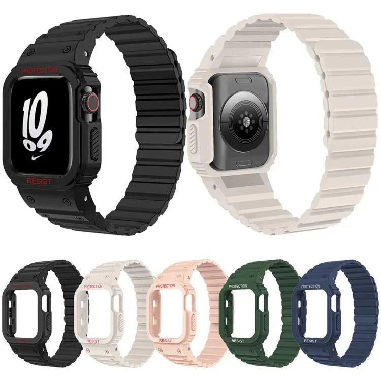Correia de Relógio em Silicone Magnético com Tampa Integrada xDfind, Para Apple Watch 42 / 44 / 45mm, Para Apple Watch Series 10 / 11 46mm, Para Apple Watch Series 10 / 11 42mm, Para Apple Watch Ultra 3 / 2 / 1 49mm, Para Apple Watch 38 / 41mm