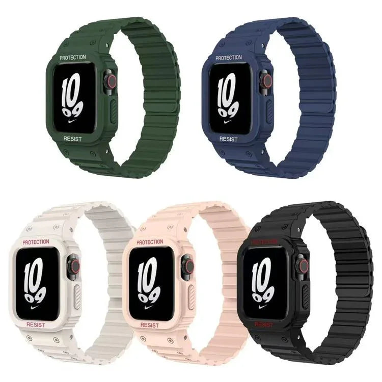 Correia de Relógio em Silicone Magnético com Tampa Integrada xDfind, Para Apple Watch 42 / 44 / 45mm, Para Apple Watch Series 10 / 11 46mm, Para Apple Watch Series 10 / 11 42mm, Para Apple Watch Ultra 3 / 2 / 1 49mm, Para Apple Watch 38 / 41mm