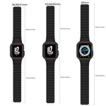 Correia de Relógio em Silicone Magnético com Tampa Integrada xDfind, Para Apple Watch 42 / 44 / 45mm, Para Apple Watch Series 10 / 11 46mm, Para Apple Watch Series 10 / 11 42mm, Para Apple Watch Ultra 3 / 2 / 1 49mm, Para Apple Watch 38 / 41mm