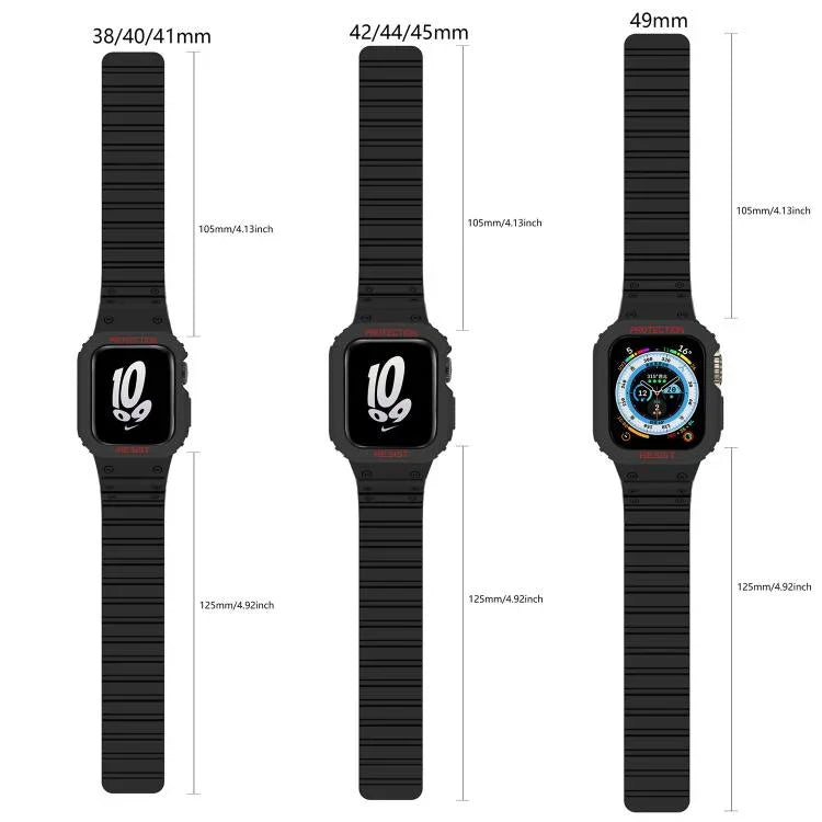 Correia de Relógio em Silicone Magnético com Tampa Integrada xDfind, Para Apple Watch 42 / 44 / 45mm, Para Apple Watch Series 10 / 11 46mm, Para Apple Watch Series 10 / 11 42mm, Para Apple Watch Ultra 3 / 2 / 1 49mm, Para Apple Watch 38 / 41mm