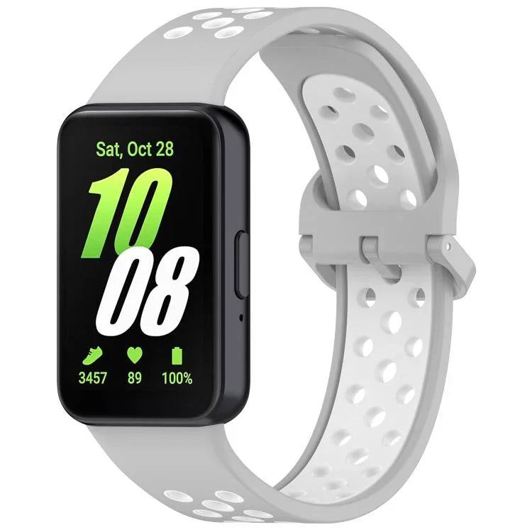 Correia de Relógio Respirável em Silicone Bicolor xDfind, Para Samsung Galaxy Fit 3