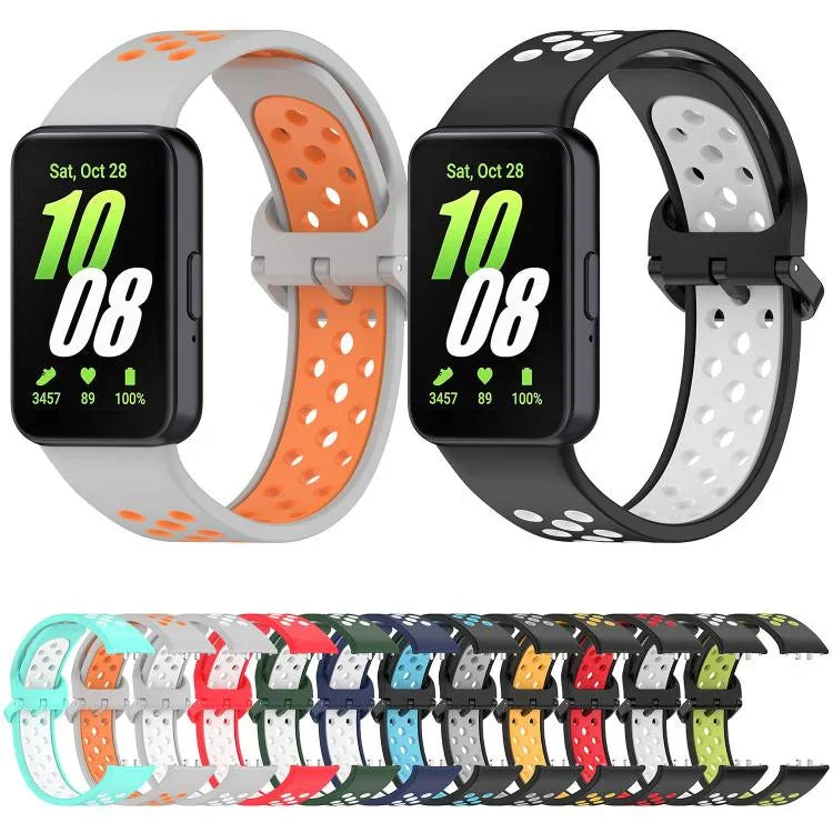Correia de Relógio Respirável em Silicone Bicolor xDfind, Para Samsung Galaxy Fit 3