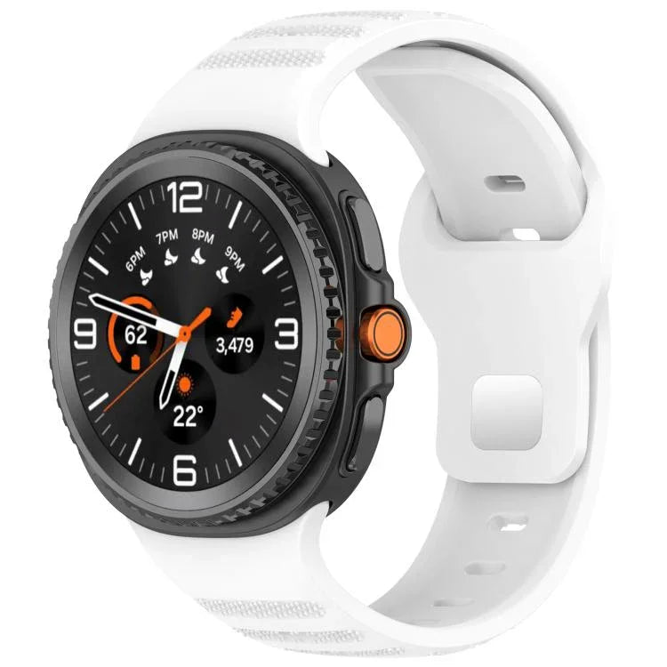 Correia de Relógio em Silicone com Fivela de Estudinhos Prateados e Pontos Redondos xDfind, Para Samsung Galaxy Watch Ultra/Ultra 2025, Para Samsung Galaxy Watch8 / 8 Classic
