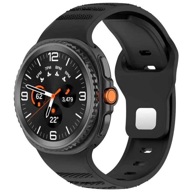 Correia de Relógio em Silicone com Fivela de Estudinhos Prateados e Pontos Redondos xDfind, Para Samsung Galaxy Watch Ultra/Ultra 2025, Para Samsung Galaxy Watch8 / 8 Classic