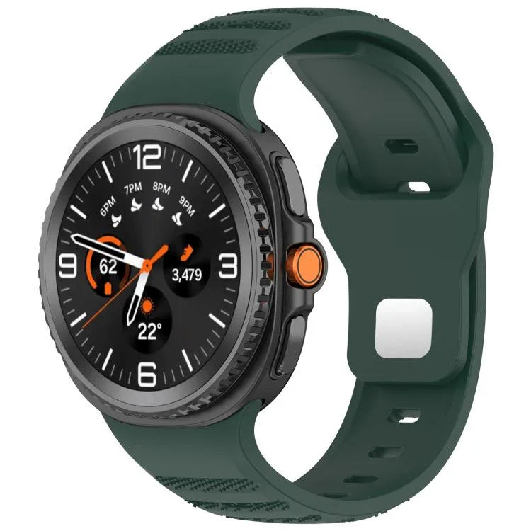 Correia de Relógio em Silicone com Fivela de Estudinhos Prateados e Pontos Redondos xDfind, Para Samsung Galaxy Watch Ultra/Ultra 2025, Para Samsung Galaxy Watch8 / 8 Classic