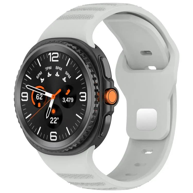 Correia de Relógio em Silicone com Fivela de Estudinhos Prateados e Pontos Redondos xDfind, Para Samsung Galaxy Watch Ultra/Ultra 2025, Para Samsung Galaxy Watch8 / 8 Classic