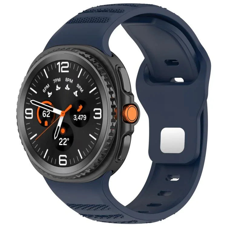 Correia de Relógio em Silicone com Fivela de Estudinhos Prateados e Pontos Redondos xDfind, Para Samsung Galaxy Watch Ultra/Ultra 2025, Para Samsung Galaxy Watch8 / 8 Classic