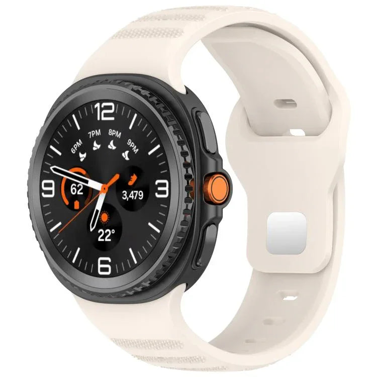 Correia de Relógio em Silicone com Fivela de Estudinhos Prateados e Pontos Redondos xDfind, Para Samsung Galaxy Watch Ultra/Ultra 2025, Para Samsung Galaxy Watch8 / 8 Classic