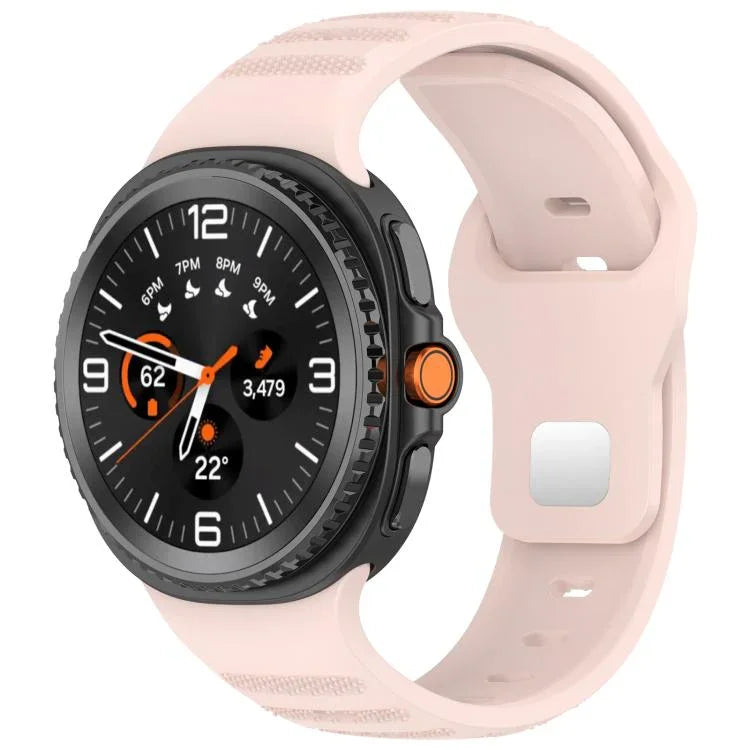 Correia de Relógio em Silicone com Fivela de Estudinhos Prateados e Pontos Redondos xDfind, Para Samsung Galaxy Watch Ultra/Ultra 2025, Para Samsung Galaxy Watch8 / 8 Classic