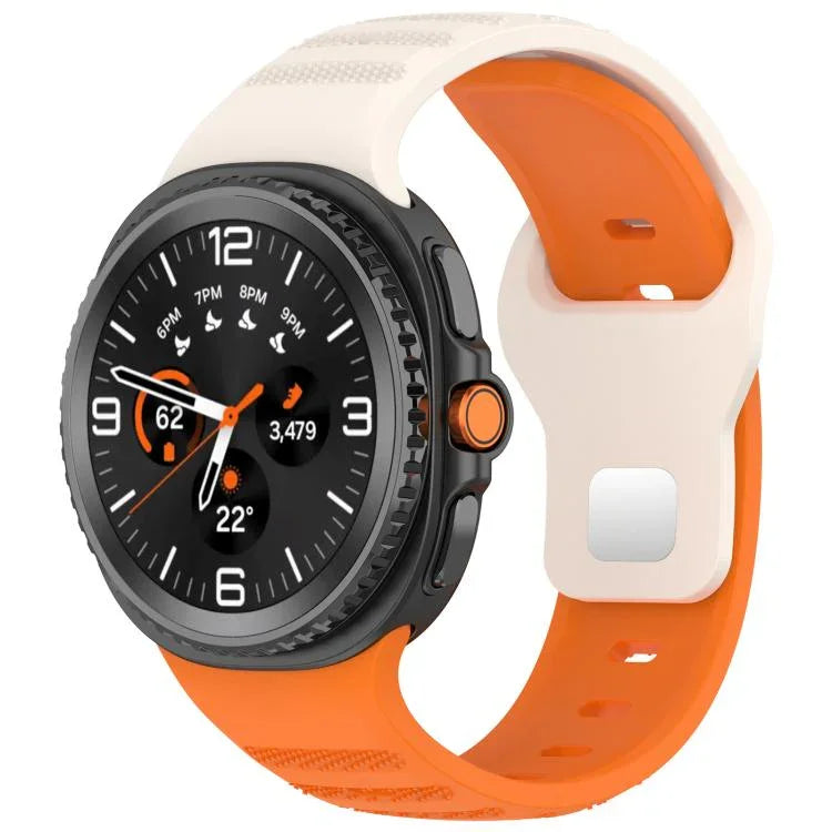 Correia de Relógio em Silicone com Fivela de Estudinhos Prateados e Pontos Redondos xDfind, Para Samsung Galaxy Watch Ultra/Ultra 2025, Para Samsung Galaxy Watch8 / 8 Classic
