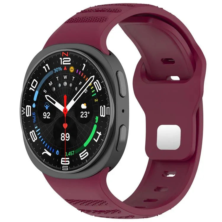 Correia de Relógio em Silicone com Fivela de Estudinhos Prateados e Pontos Redondos xDfind, Para Samsung Galaxy Watch Ultra/Ultra 2025, Para Samsung Galaxy Watch8 / 8 Classic