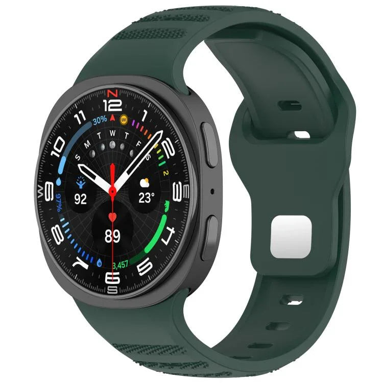 Correia de Relógio em Silicone com Fivela de Estudinhos Prateados e Pontos Redondos xDfind, Para Samsung Galaxy Watch Ultra/Ultra 2025, Para Samsung Galaxy Watch8 / 8 Classic