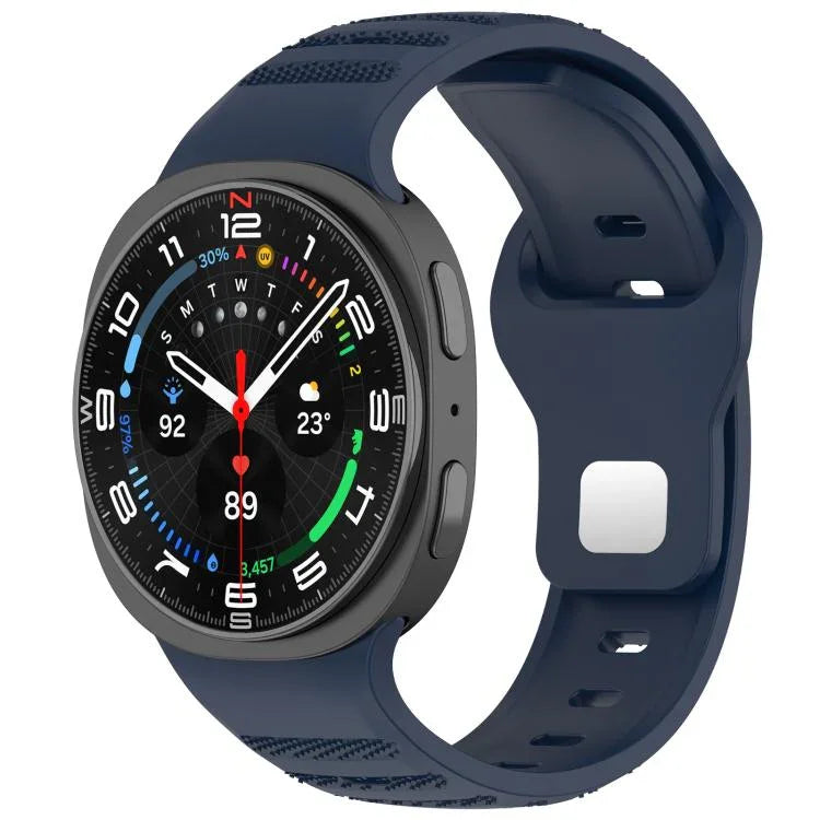 Correia de Relógio em Silicone com Fivela de Estudinhos Prateados e Pontos Redondos xDfind, Para Samsung Galaxy Watch Ultra/Ultra 2025, Para Samsung Galaxy Watch8 / 8 Classic