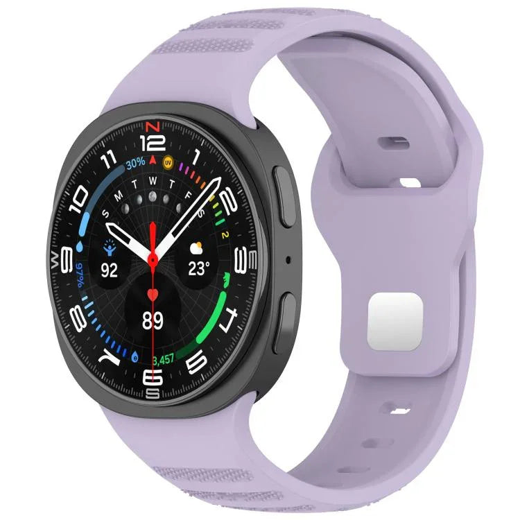 Correia de Relógio em Silicone com Fivela de Estudinhos Prateados e Pontos Redondos xDfind, Para Samsung Galaxy Watch Ultra/Ultra 2025, Para Samsung Galaxy Watch8 / 8 Classic