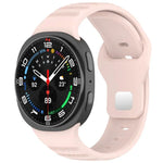 Correia de Relógio em Silicone com Fivela de Estudinhos Prateados e Pontos Redondos xDfind, Para Samsung Galaxy Watch Ultra/Ultra 2025, Para Samsung Galaxy Watch8 / 8 Classic