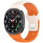 Correia de Relógio em Silicone com Fivela de Estudinhos Prateados e Pontos Redondos xDfind, Para Samsung Galaxy Watch Ultra/Ultra 2025, Para Samsung Galaxy Watch8 / 8 Classic