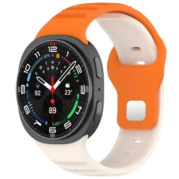 Correia de Relógio em Silicone com Fivela de Estudinhos Prateados e Pontos Redondos xDfind, Para Samsung Galaxy Watch Ultra/Ultra 2025, Para Samsung Galaxy Watch8 / 8 Classic