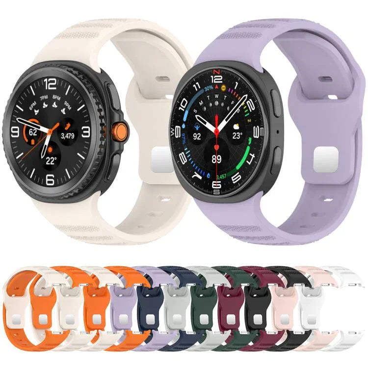 Correia de Relógio em Silicone com Fivela de Estudinhos Prateados e Pontos Redondos xDfind, Para Samsung Galaxy Watch Ultra/Ultra 2025, Para Samsung Galaxy Watch8 / 8 Classic