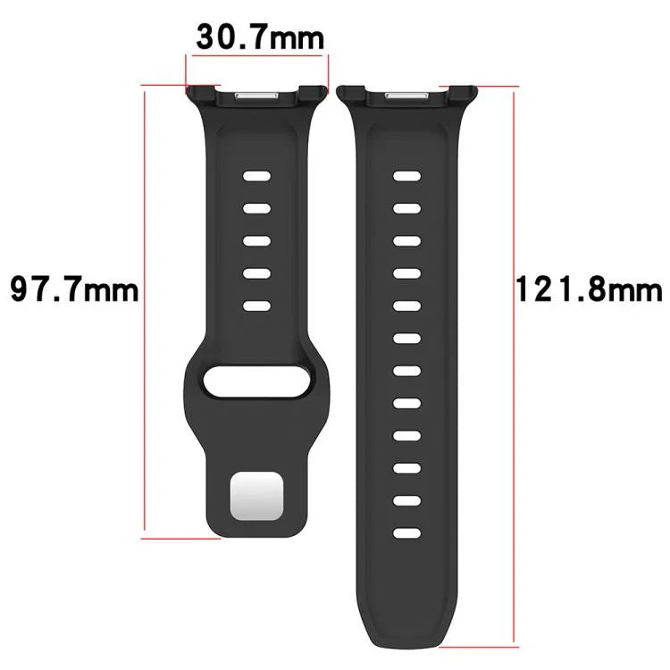 Correia de Relógio em Silicone com Fivela de Estudinhos Prateados e Pontos Redondos xDfind, Para Samsung Galaxy Watch Ultra/Ultra 2025, Para Samsung Galaxy Watch8 / 8 Classic