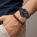 Correia de Relógio em Silicone com Fivela de Estudinhos Prateados e Pontos Redondos xDfind, Para Samsung Galaxy Watch Ultra/Ultra 2025, Para Samsung Galaxy Watch8 / 8 Classic