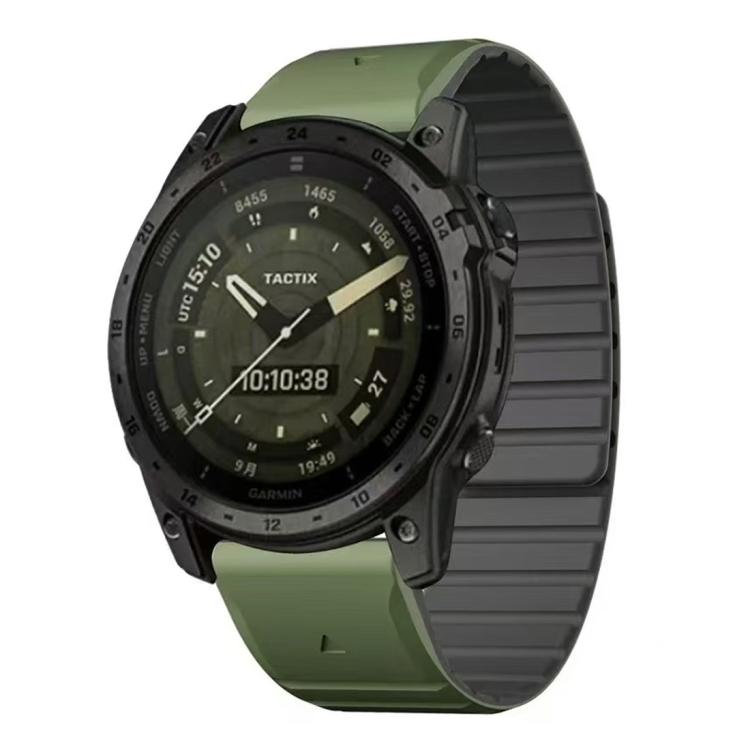 xDfind Two Color Silicone Magnetic Watch Band, For Garmin 26mm, For Garmin 22mm