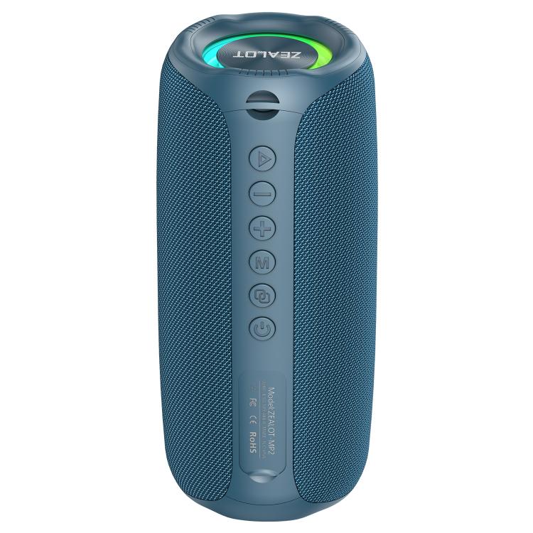 Zealot MP2 Coluna Bluetooth RGB Portátil 20W para Exterior, sem Microfone (Azul), sem Microfone (Camuflado), sem Microfone (Preto)