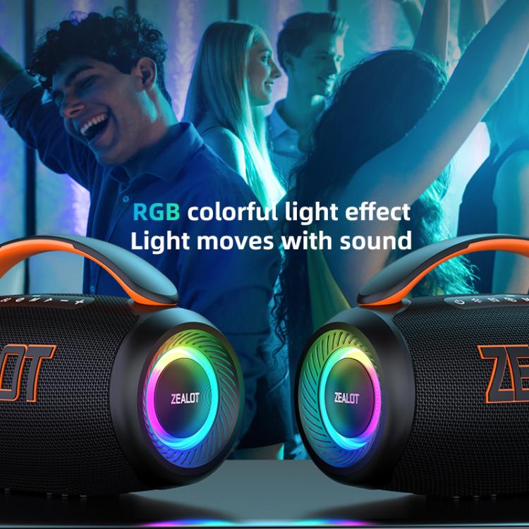 Zealot P12 Coluna Bluetooth RGB Portátil 60W de Mão para Exterior, P12, PT12