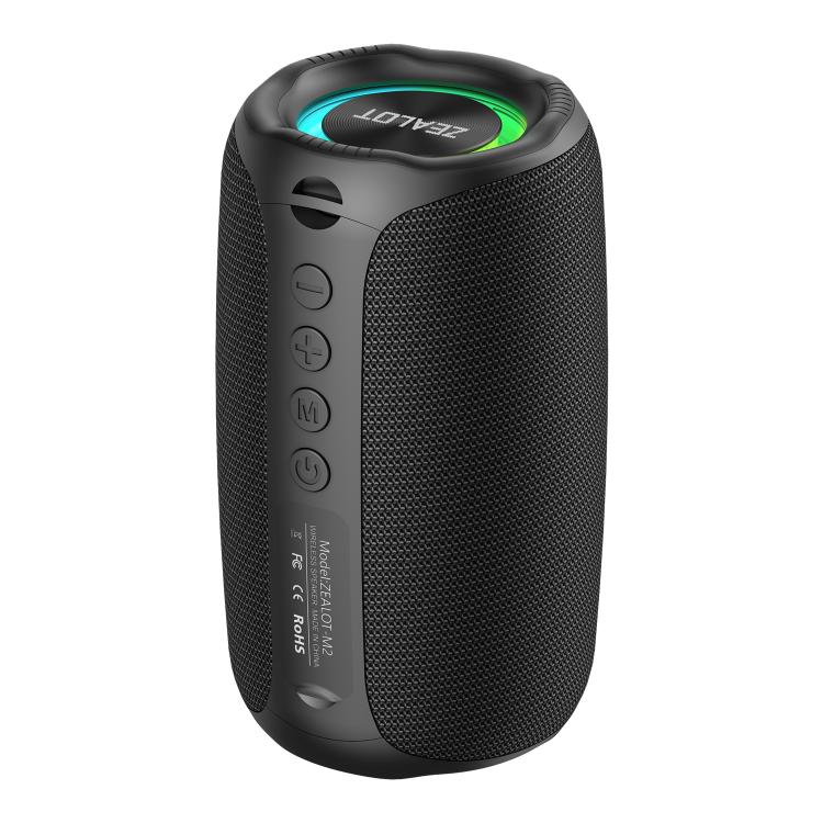 Zealot M2 Coluna Bluetooth RGB Portátil 8W para Exterior, com 2 Microfones, com 1 Microfone