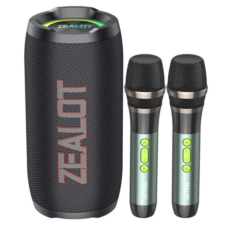 Zealot S76 Coluna Bluetooth RGB Portátil 50W para Exterior, com 2 Microfones, com 1 Microfone, sem Microfone