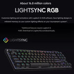 Teclado Gaming Sem Fios Logitech G PRO X TKL, Interruptores Mecânicos GX-L